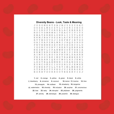 Diversity Beans Word Search